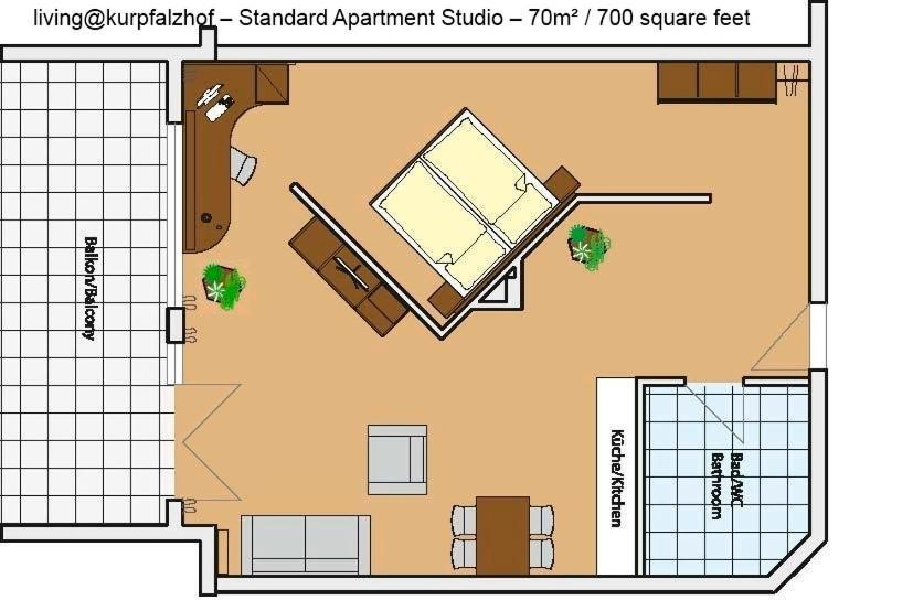 Serviced Apartments Kurpfalzhof Oftersheim Стая снимка